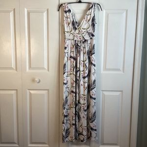 Ann Taylor Petite Tropical Print Maxi Dress Size XSP